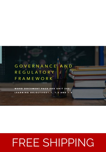 Management and Leadership - Governance and Regulatory Framework Unit 502 LO1